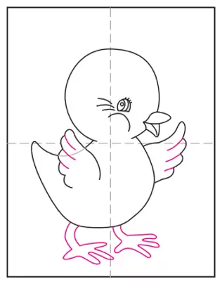 Chick 7.jpg - Cách vẽ con gà đơn giản đẹp với 8 bước cơ bản hướng dẫn chi tiết