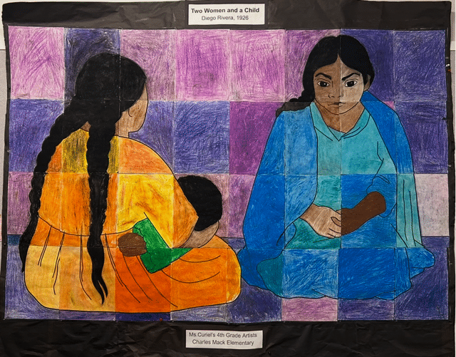 Diego Rivera Mural Template for Kids Collaborative Art Project - Image 3