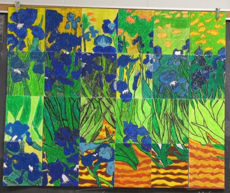 Van Gogh "Irises" Collaborative Mural Template - Image 5