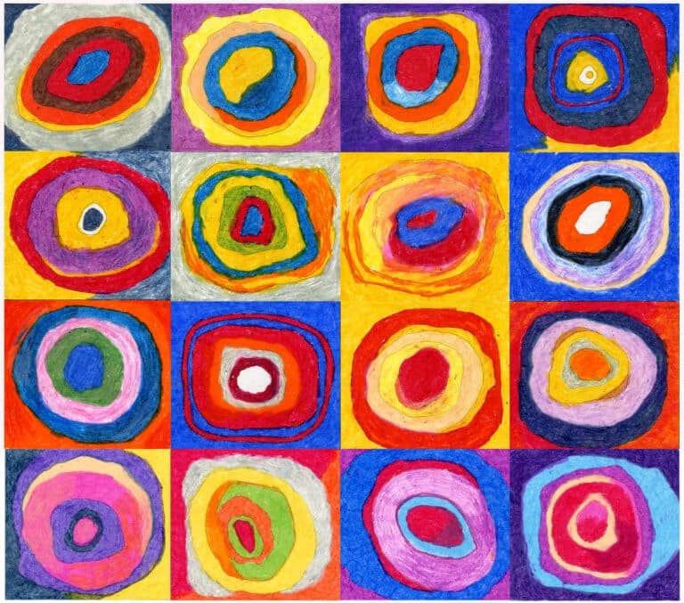 Kandinsky Circles Template Collaborative Mural for Easy Art Class