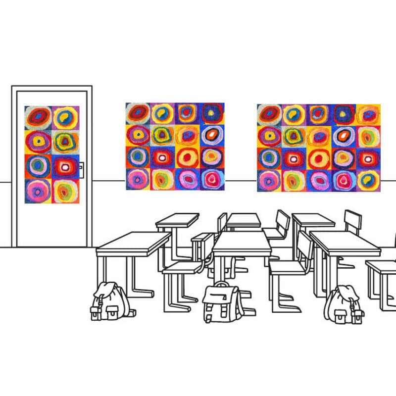 Kandinsky Circles Template Collaborative Mural for Easy Art Class - Image 2