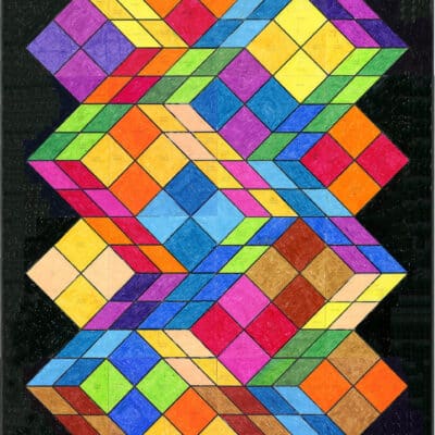 Op Art Collaborative Coloring Mural
