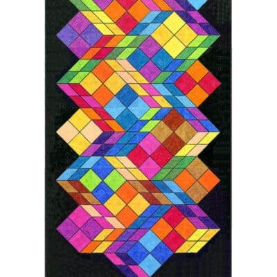 Op Art Color Collaborative Mural: Vasarely-Inspired Class Artwork