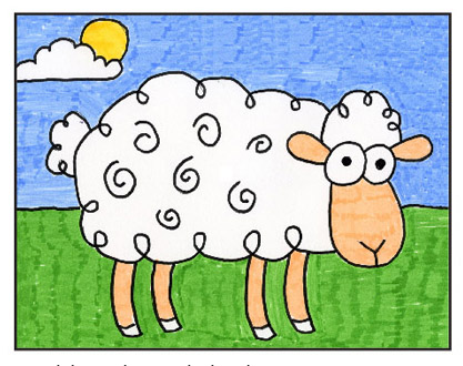 Featured image of post Sheep Drawing Easy For Kids