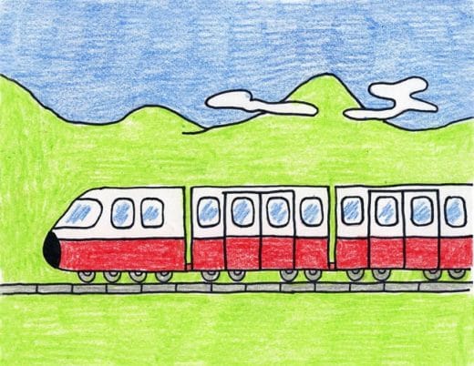 Modern Train · Art Projects for Kids