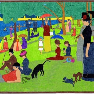 Sunday in the Park Collaborative Mural Template