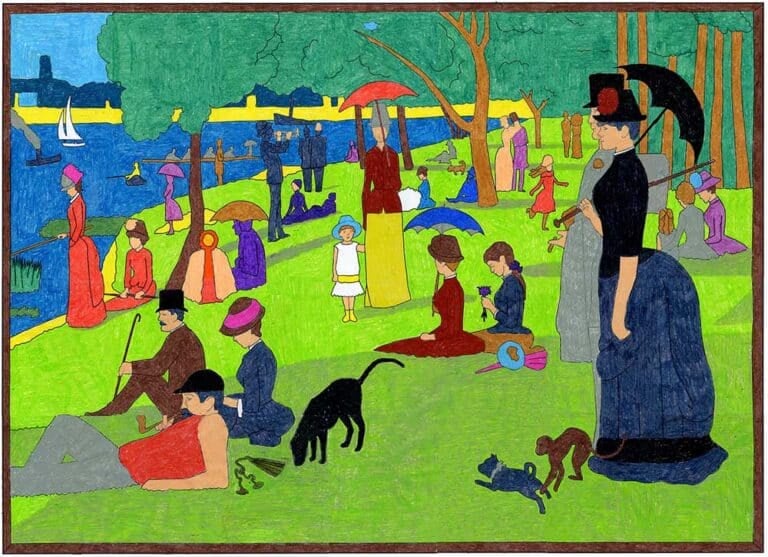 Sunday in the Park Collaborative Mural Template