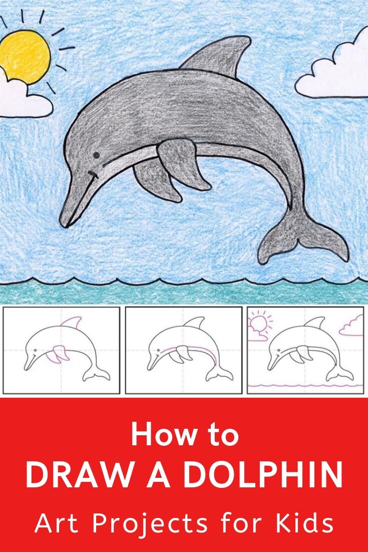 Draw a Dolphin · Art Projects for Kids