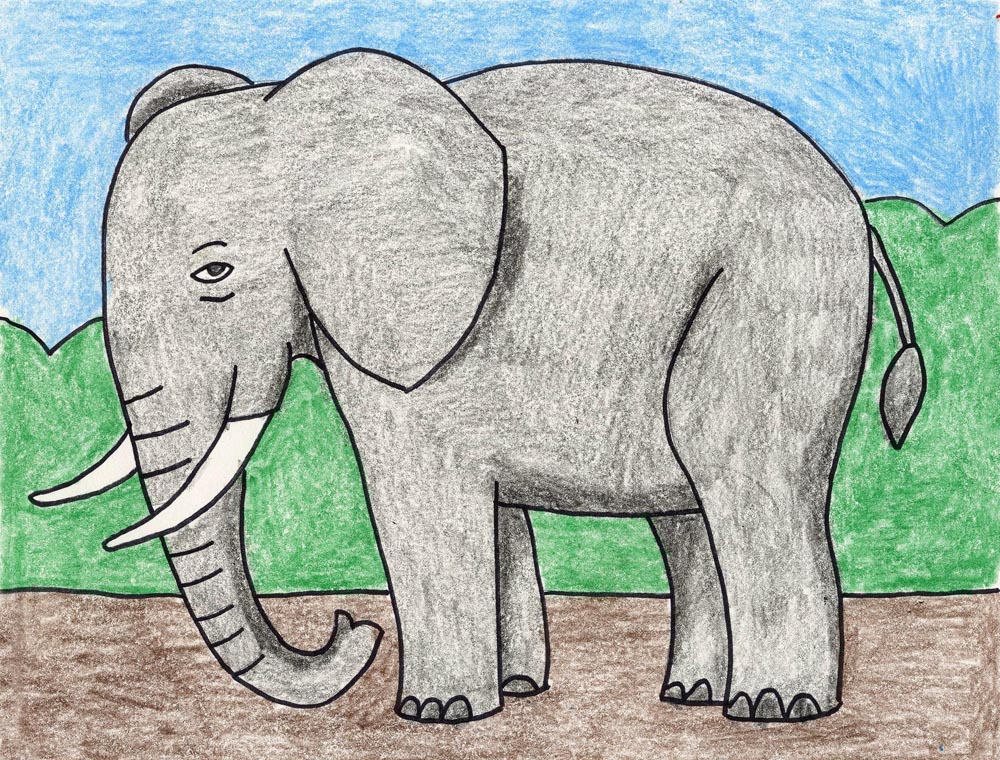 How To Draw An Elephant For Kids Elephant Drawing Ele vrogue.co