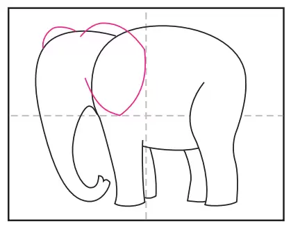 How to draw an elephant. Step-by-step tutorial.