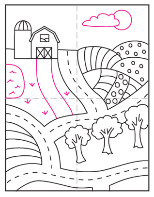 Draw a Farm · Art Projects for Kids