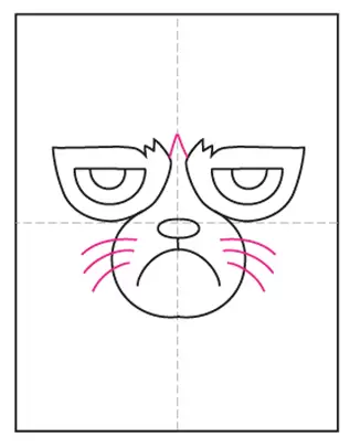 How to Draw Chibi Grumpy Cat - DrawingNow