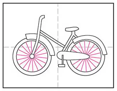 Jase's Bike - Drawing Class Style Drawings 13 | Bicycle Paintings, Prints  and Custom Bike Art Portraits