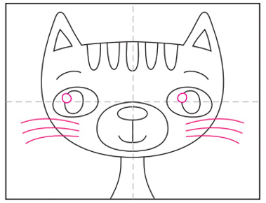 Easy How to Draw a Cartoon Cat Face Tutorial · Art Projects for Kids