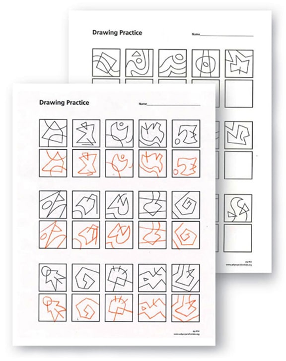  Drawing Practice Sheets Art Projects for Kids