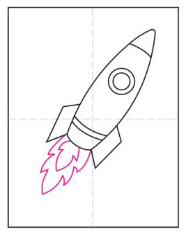 Draw an Easy Rocket · Art Projects for Kids