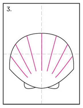 How to Draw Shells Step by Step - EasyLineDrawing