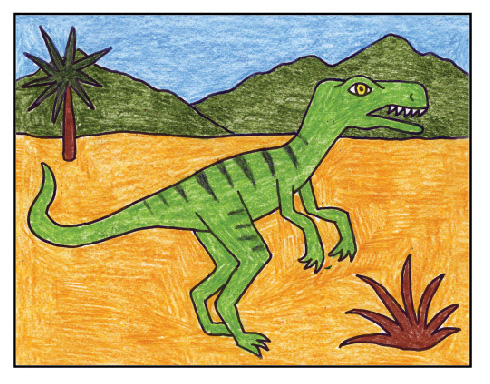How To Draw A Velociraptor Art Projects For Kids