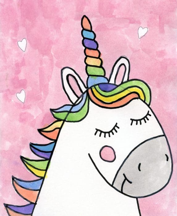 Easy Unicorn Drawing Art Projects For Kids