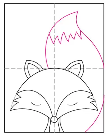 Easy How to Draw a Cartoon Fox Tutorial and Fox Coloring Page