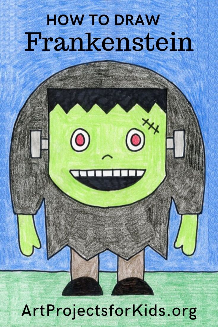 Frankenstein Drawing · Art Projects for Kids