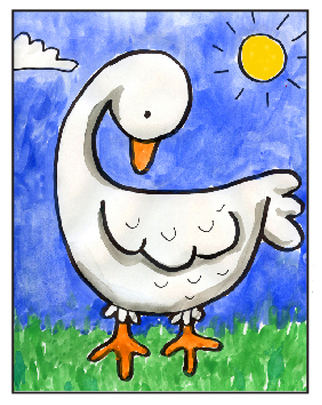 Draw a Goose · Art Projects for Kids