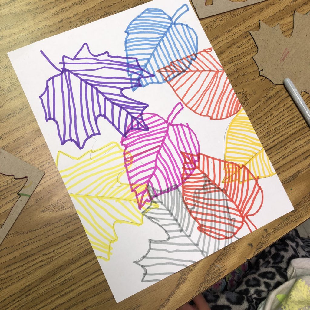 Transparent Line Art Leaves Art Projects For Kids