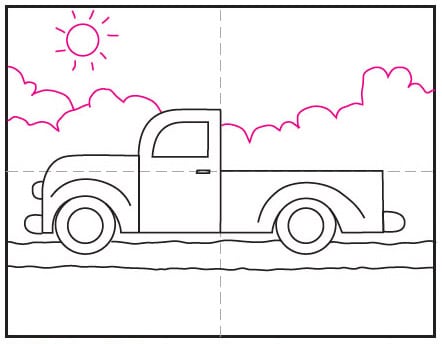 How To Draw A Simple Truck · Art Projects For Kids