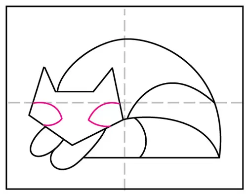 Easy How to Draw a Romero Britto Cat & Britto Cat Coloring Page