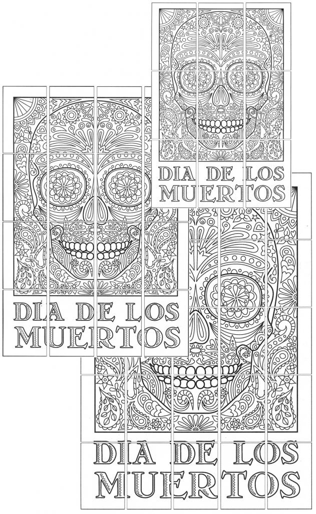 day of the dead wall mural