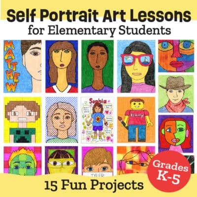 Self Portrait Art Lessons for Elementary Students: 15 Fun Projects