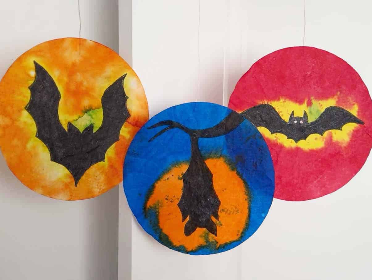 How to Paint a Bat: Easy Step-by-Step Coffee Filter projects for Kids