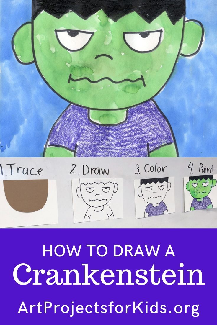 How to Draw Crankenstein · Art Projects for Kids