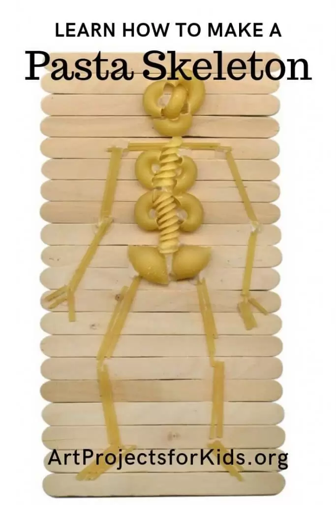 Learn how to make a Pasta Skeleton, a fun Halloween craft for kids