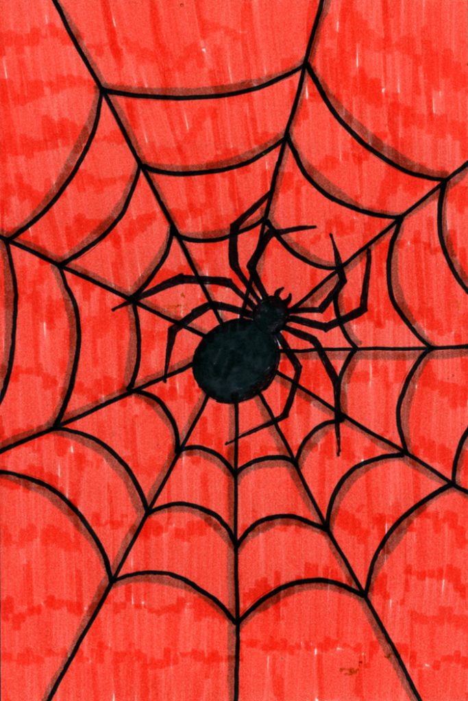 How to Draw a Spider Web StepbyStep