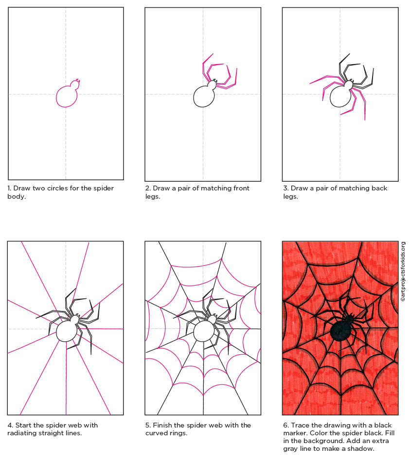How to Draw a Spider · Art Projects for Kids