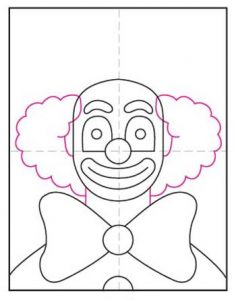 Easy How to Draw a Clown Face Tutorial