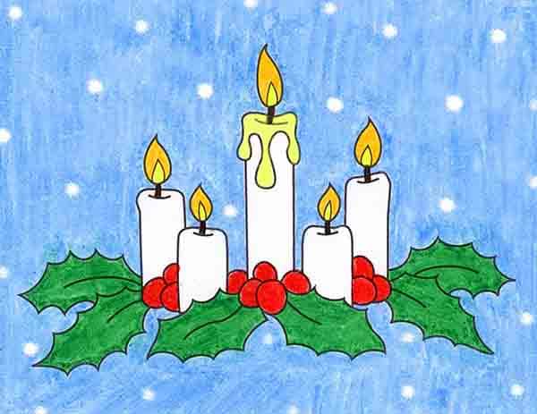 How to draw a candle, with the help of an easy step by step tutorial.