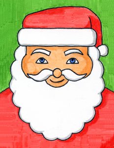 How to Draw Santa s Face Art Projects for Kids