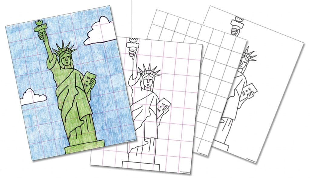 Draw The Statue Of Liberty Art Projects For Kids