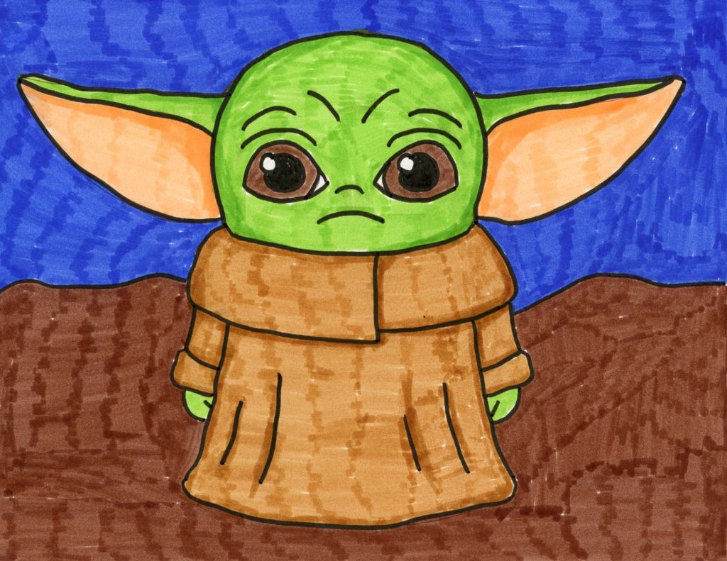 How To Draw Baby Yoda Art Projects For Kids