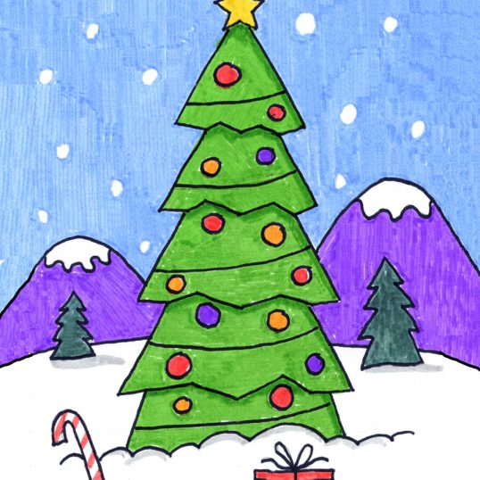 Easy Christmas Drawings Ideas and Christmas Coloring Pages