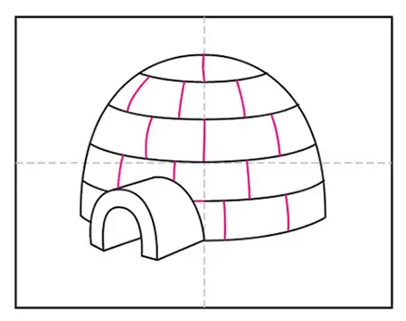 How to draw and color an igloo house - Kidsat