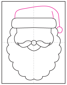 How To Draw Santas Face Art Projects For Kids