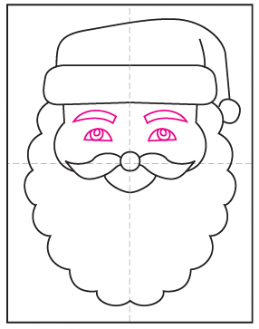 How To Draw Santas Face Art Projects For Kids