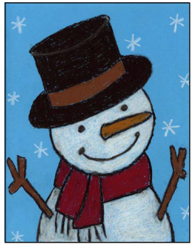 Cute Snowman Drawing Art Projects For Kids