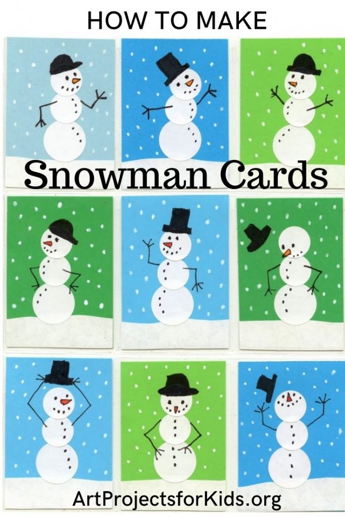 Snowman Christmas Card Diy Art Projects For Kids