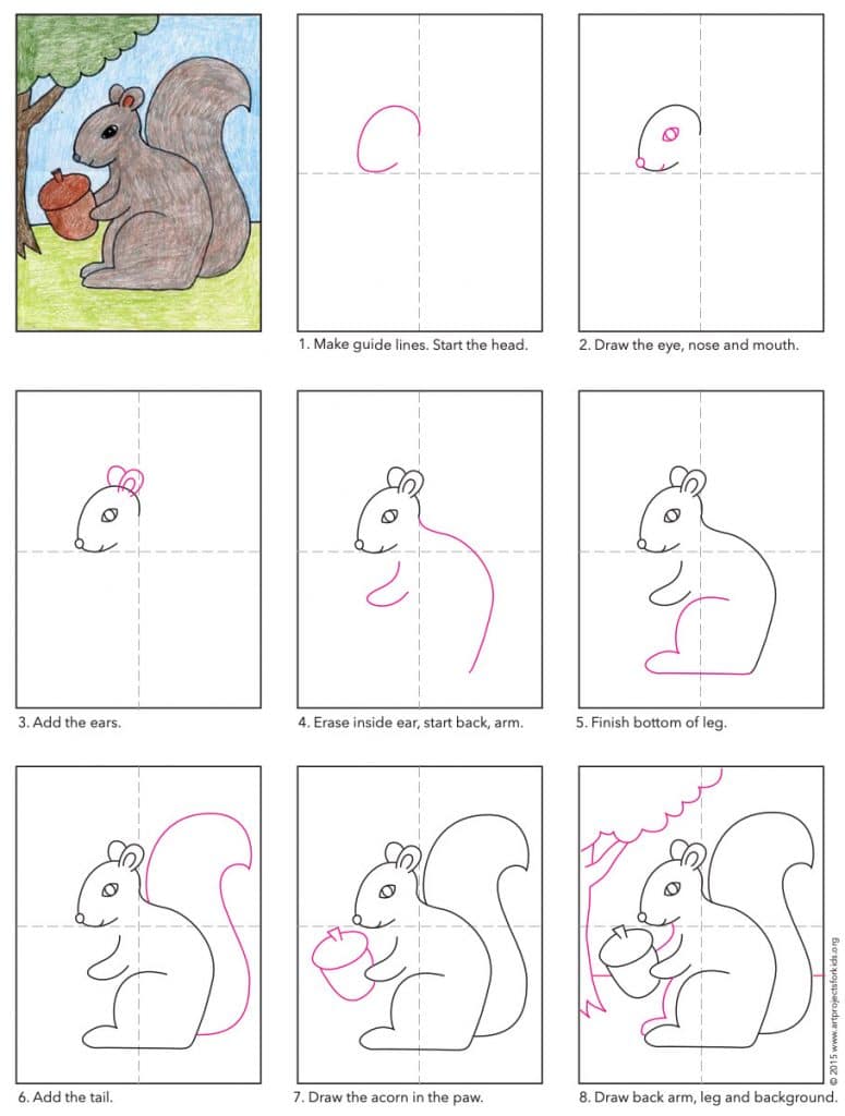 Amazing Step By Step How To Draw A Squirrel  Don t miss out 