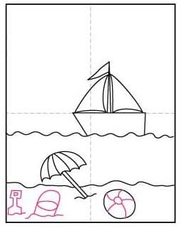 Draw a Beach · Art Projects for Kids