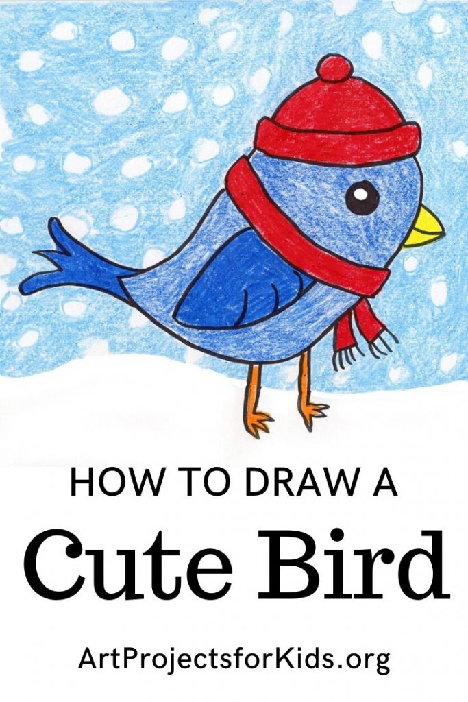 How to Draw a Cute Bird · Art Projects for Kids